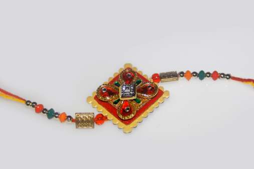 Rakhi for Raksha Bhandhan, it is a traditional indian festival in which a sister ties rakhi on the hand of his brother.