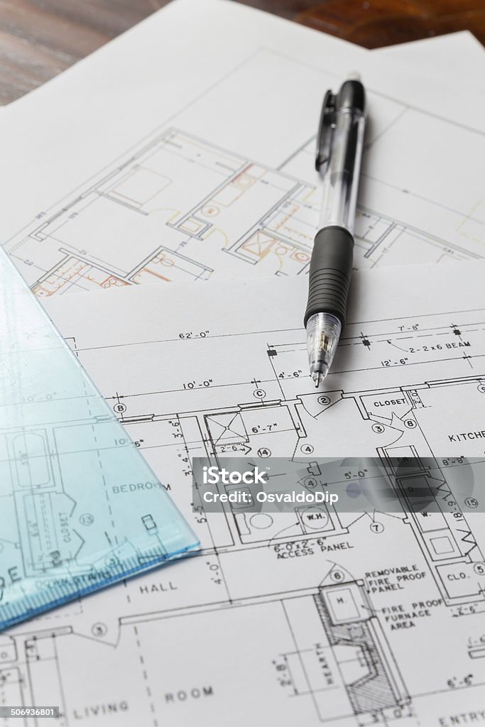 Plan de la casa - Foto de stock de Arquitecto libre de derechos