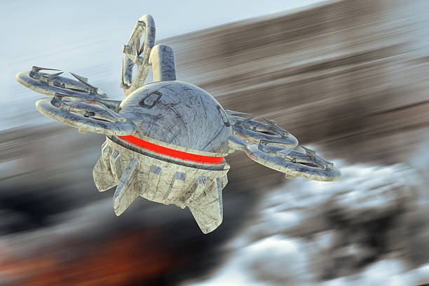 istock Unmanned Aerial Vehicle drone in flight 506976305