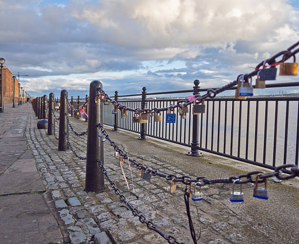 Love padlocks at albert docks, liverpool, merseyside, UK
