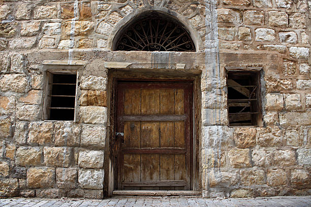 istock Old Lebanese Wall, Door, and Windows 506977709