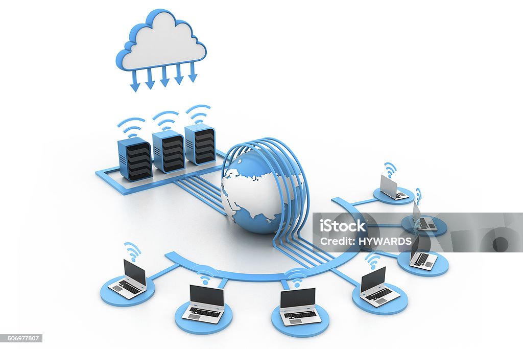Secure cloud computing Cloud Computing Stock Photo