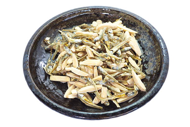 istock Japanese snack almond and dried small fish 506978045