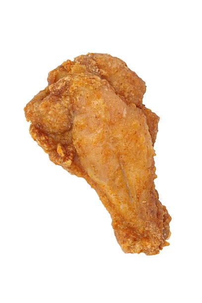 istock Fried chicken drumstick in isolated white background 506978445