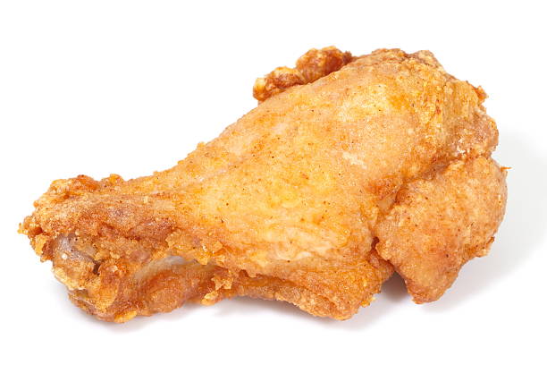 istock Fried chicken drumstick in isolated white background 506979147