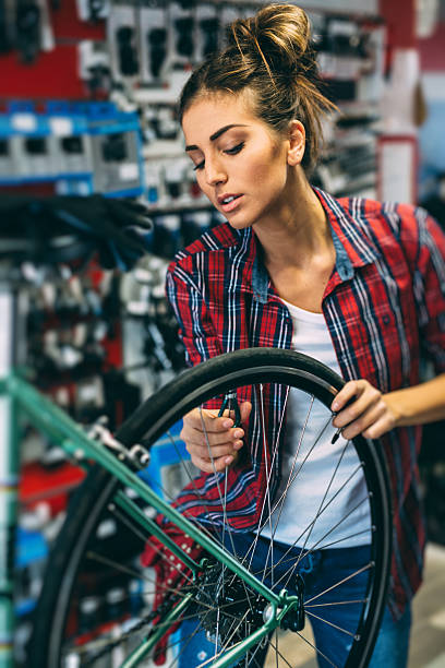 istock Female Bicycle Mechanic 506989334