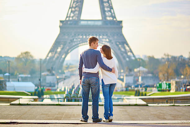 istock Young romantic couple in Paris 506992060