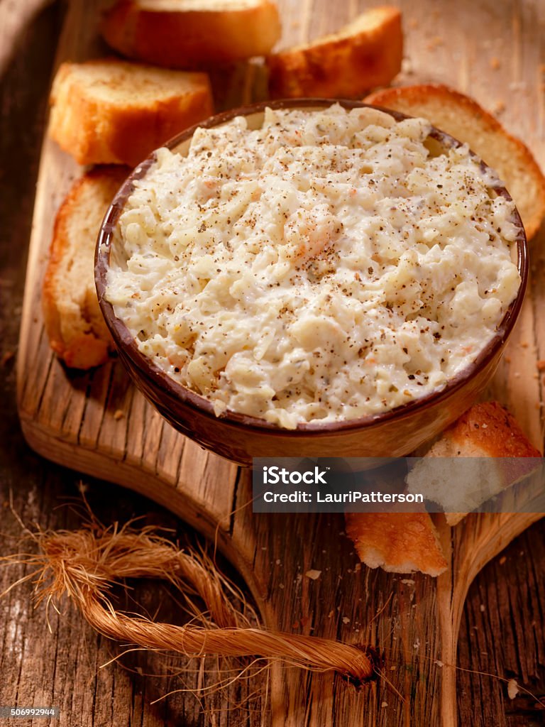 Creamy Crab Dip with Crusty Bread Creamy Crab Dip with Crusty Bread  -Photographed on Hasselblad H3D2-39mb Camera Crab - Seafood Stock Photo