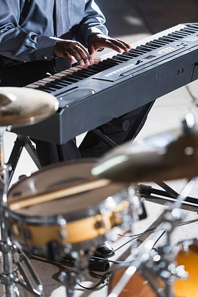 istock Cropped view of man playing keyboard in band 506995342