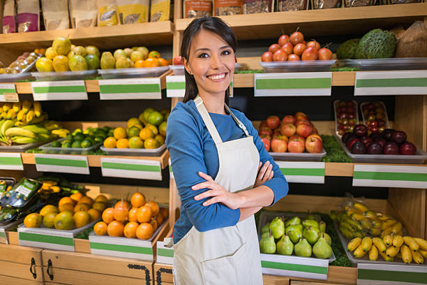 istock Woman working at the supermarket 506997402