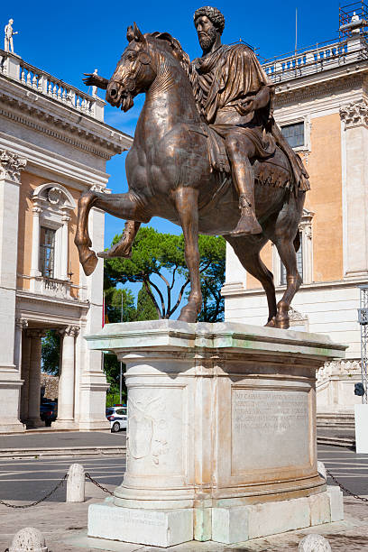 istock Statue of Marcus Aurelius at Palazzo del Campidoglio, Rome, Italy 506997522