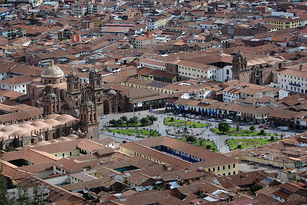 istock Central square In Cuzco, Plaza de Armas. 506999804