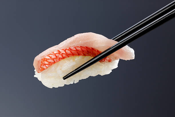 Eating sushi on the street in Naples