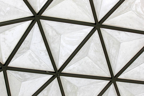 istock geodesic fiberglass dome roof structure, texture and background 507001152