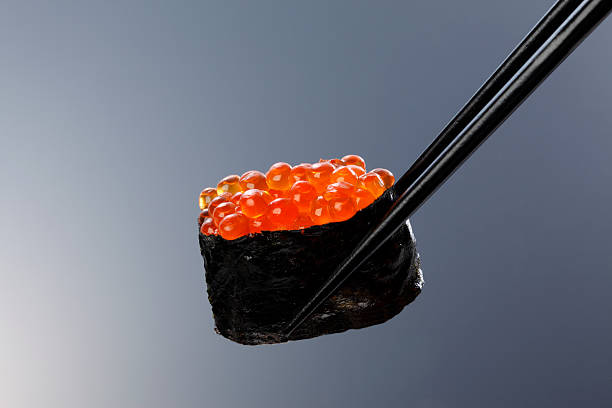istock Closeup of fresh sushi/salmon roe 507001372