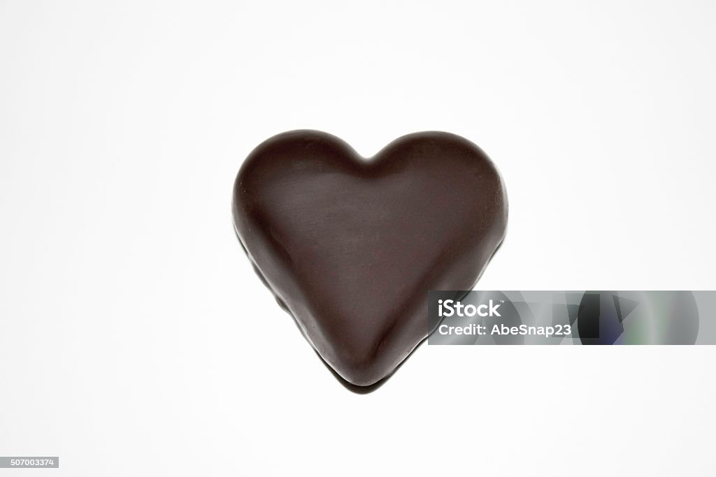 Heart Shape Chocolate Top View Brown Stock Photo