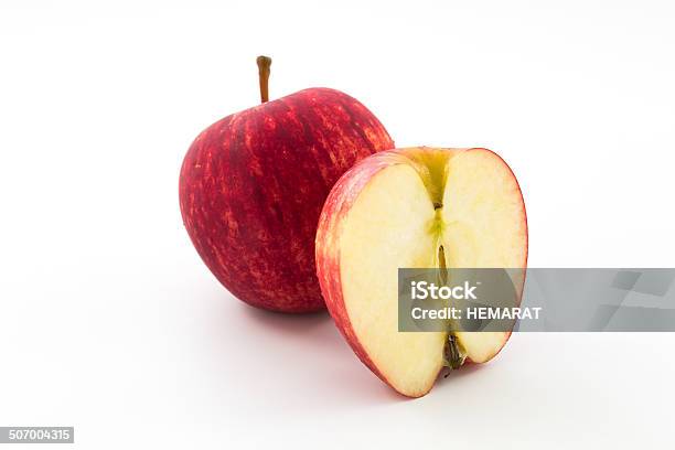 Ripe Red Apple Isolated On White Stock Photo - Download Image Now - Apple - Fruit, Autumn, Circle