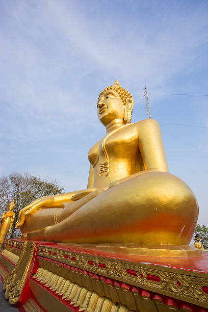 istock gold buddha statue at Pattaya Thailand 507004625