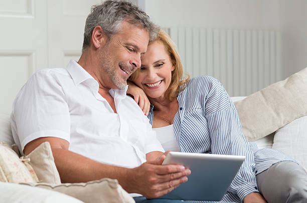 istock Happy Mature Couple With Tablet 507004997