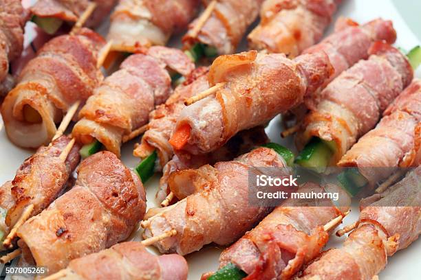 Bacon Rolls Stock Photo - Download Image Now - Bacon, Carrot, Close-up