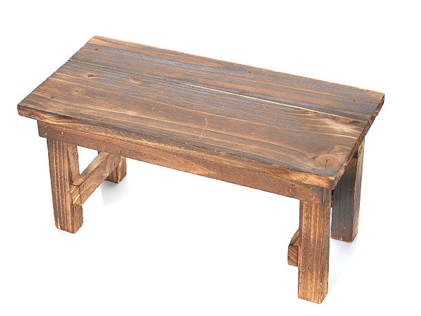 istock Wooden table isolated on white background 507005718