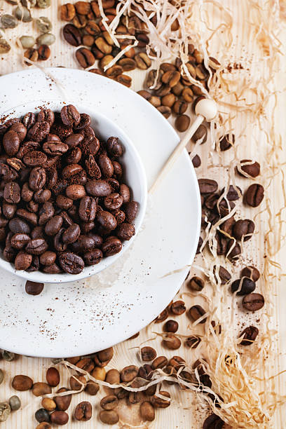 istock Green, brown and black coffee beans 507005857