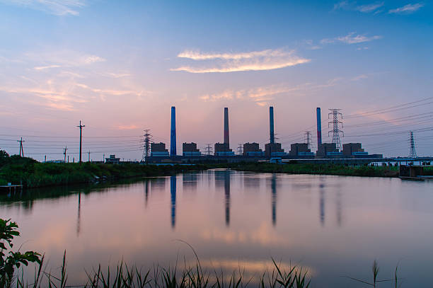 istock Power plant by the sunset 507007029