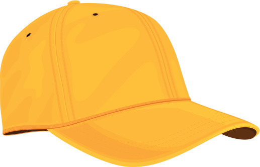 a solid yellow baseball cap against a white backdrop