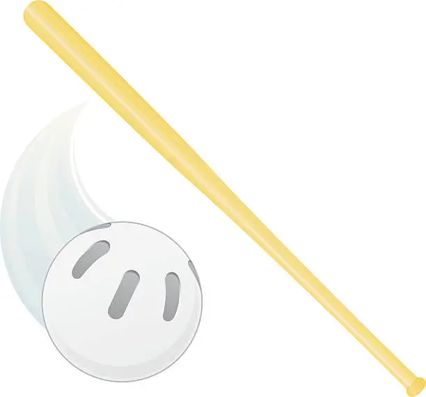 Vector illustration of Whiffle Ball Baseball Bat