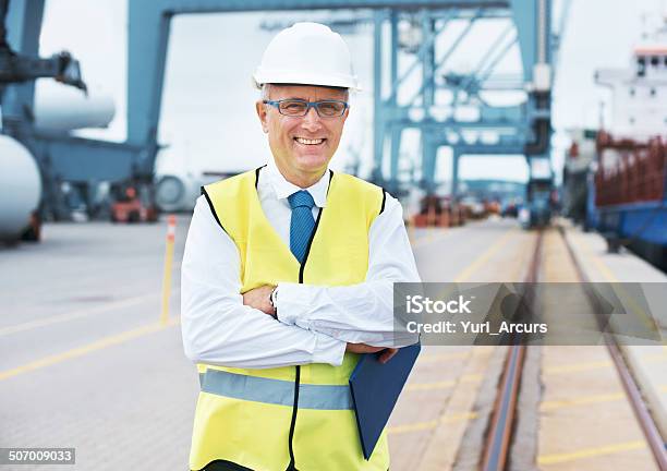 Let Us Help Put Your Cargo Safely On Its Way Stock Photo - Download Image Now - Males, Occupation, Commercial Dock