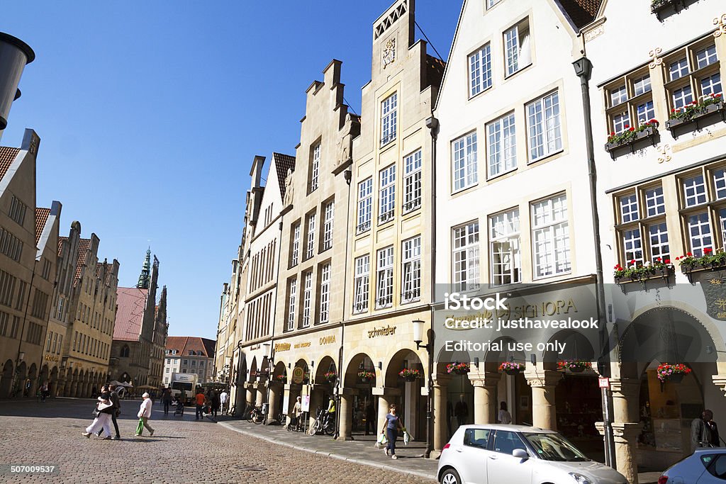 Улица Prinzipalmarkt в Münster - Стоковые фото Архитектура роялти-фри