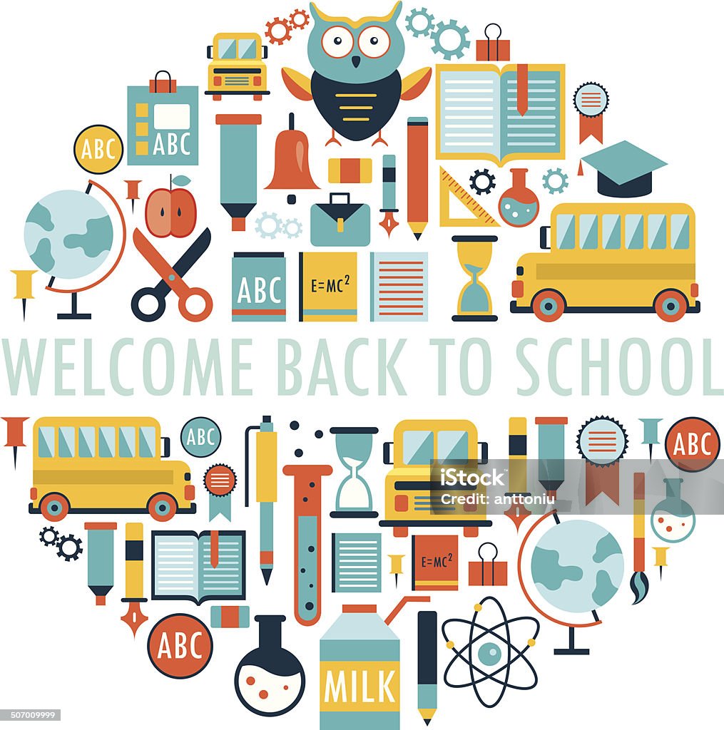 Welcome back to school background Welcome back to school background. Vector illustration Back to School stock vector