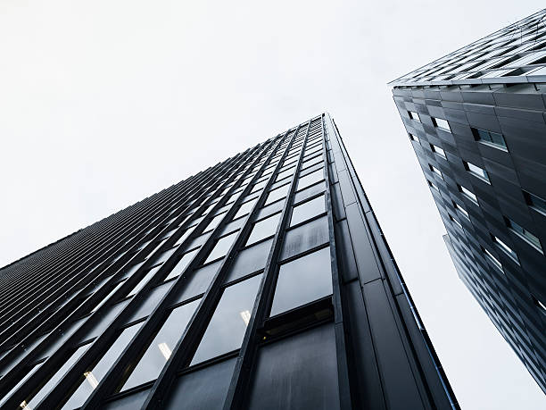 istock Architecture detail Modern Glass facade building Black and White 507022004