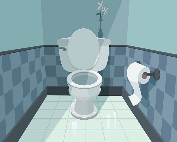 Toilet A vector cartoon background of a toilet bathroom clipart stock illustrations