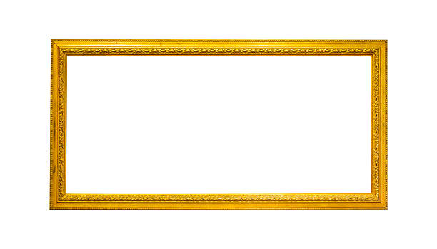 istock Gold vintage frame on white isolated background with clipping pa 507024912