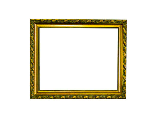 istock Gold vintage frame on white isolated background with clipping pa 507025014
