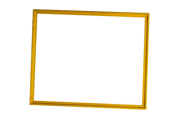 istock Gold vintage frame on white isolated background with clipping pa 507025104