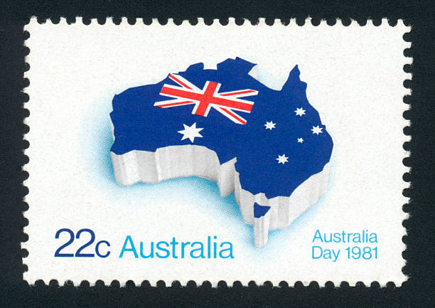 Postage Stamp - Australia - Australia Day 1981 - High Resolution stock photo