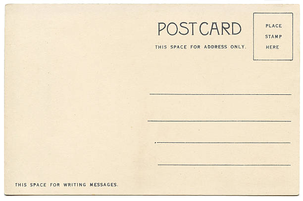 istock Back of vintage blank postcard 507026714