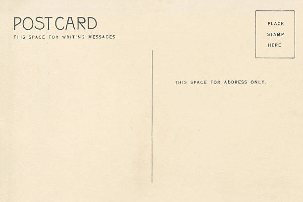 istock Back of vintage blank postcard 507026736