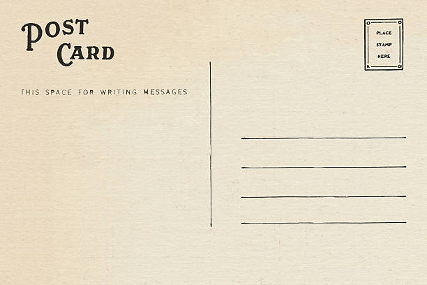 istock Back of vintage blank postcard 507026762