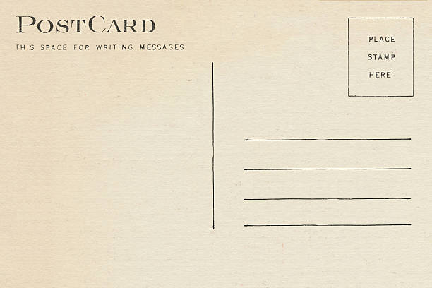 istock Back of vintage blank postcard 507026776