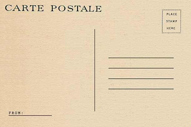 istock Back of vintage blank postcard 507026858