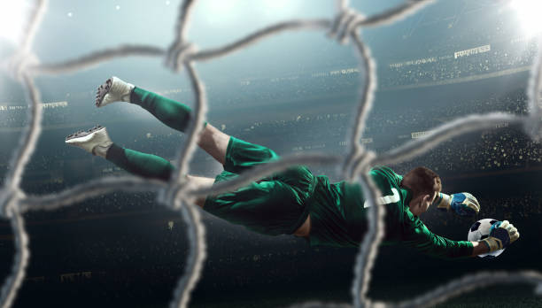 istock Soccer game moment with goalkeeper 507026974