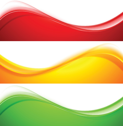 Set of wave banners abstract vector illustration