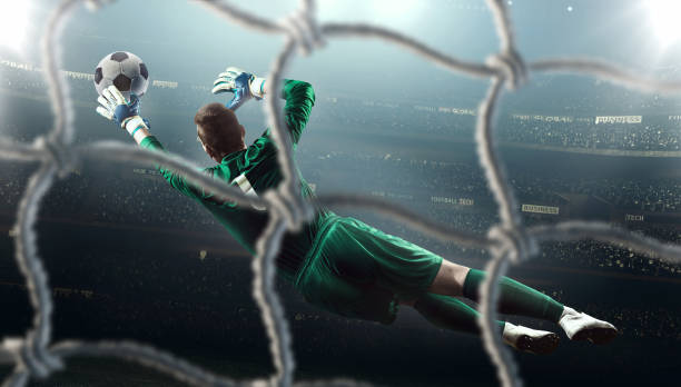 istock Soccer game moment with goalkeeper 507027674