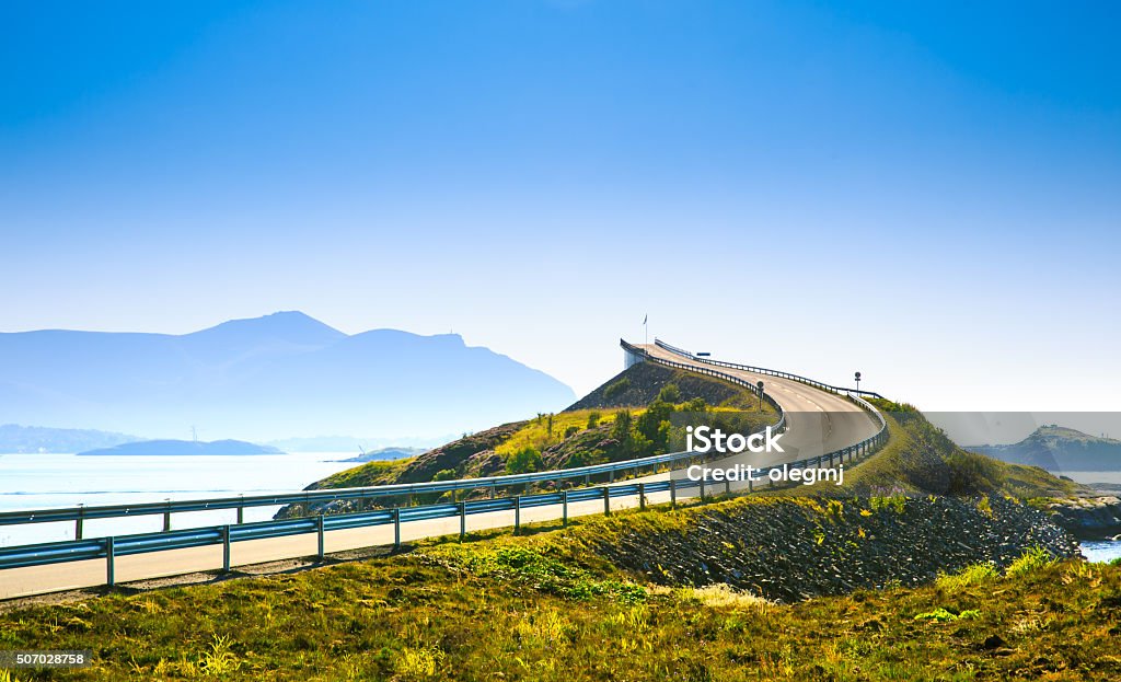 Beautiful Atlantic road . Beautiful Atlantic road . Norway Atlantic Ocean Stock Photo