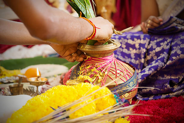 istock Traditional Indian Hindu praying items 507029962