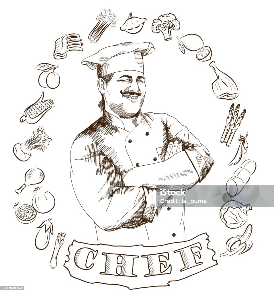 profession du chef - clipart vectoriel de Hommes libre de droits