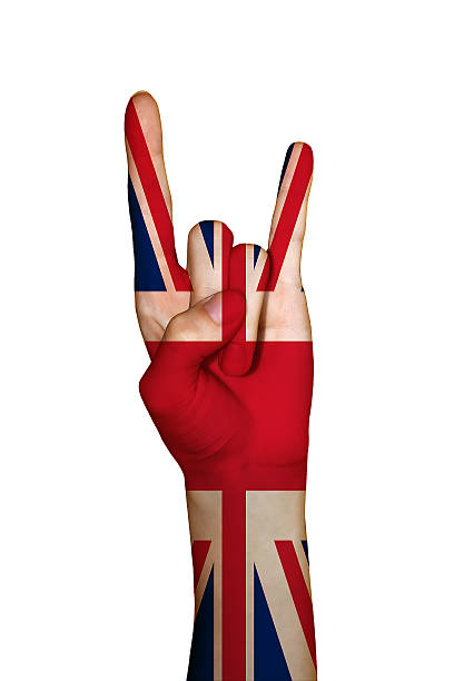 istock Hand covered in flag of UK 507030407